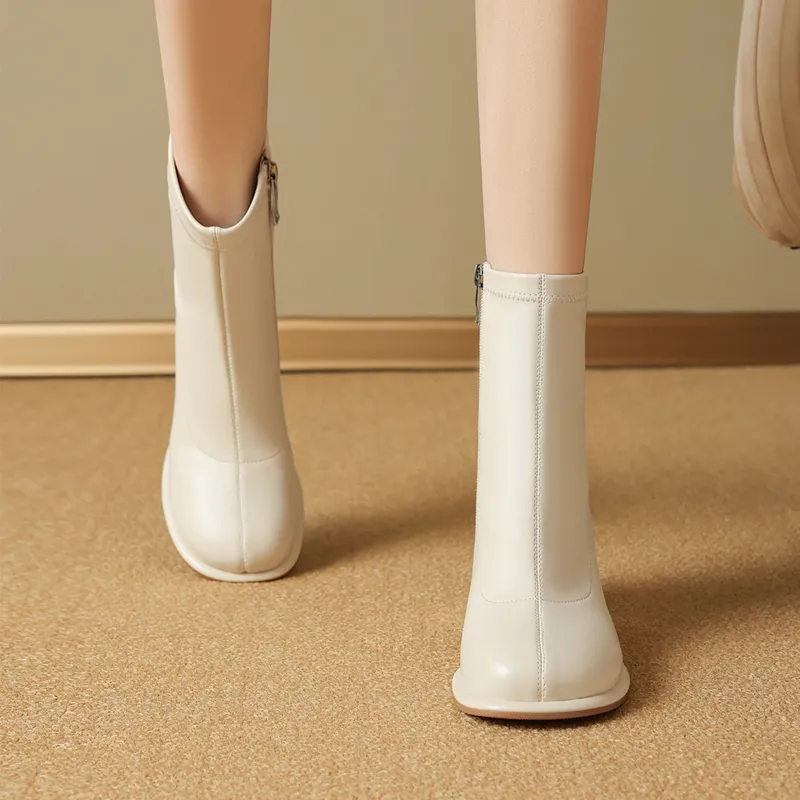 JOSINY Ankle Boots 7cm Women's Ecru-2