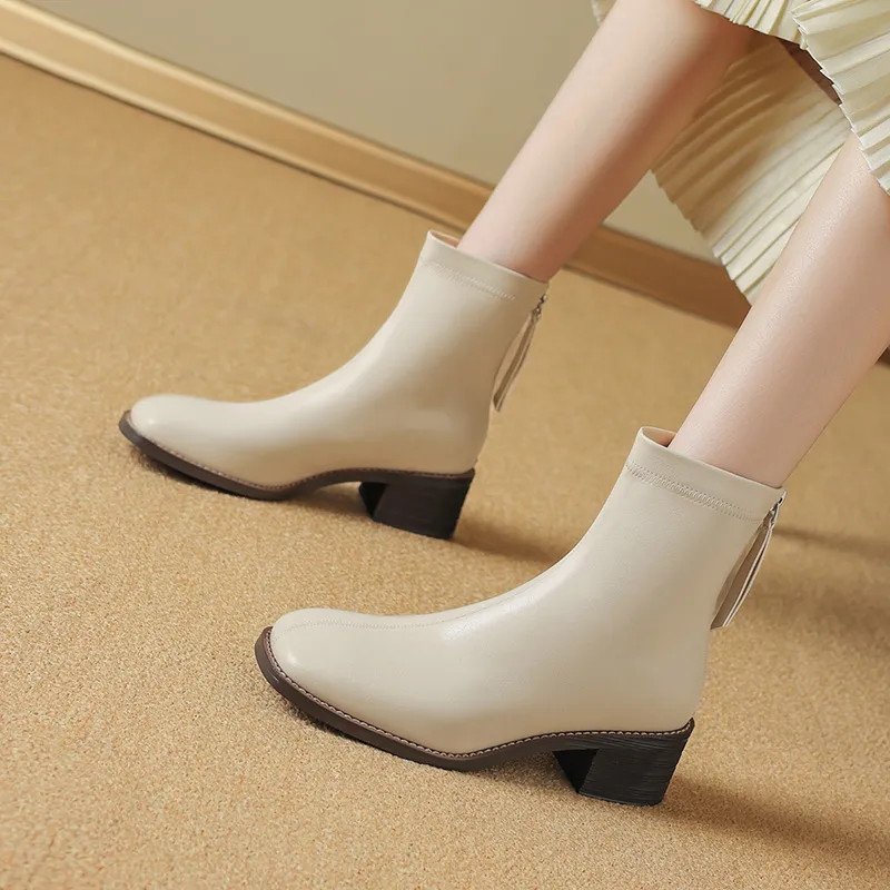 JOSINY Ankle Boots Women's Ecru-5