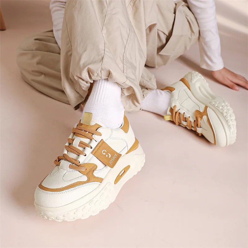 JOSINY Cushioning Height Increase Low Top Casual Shoes 5.5cm Women's-2