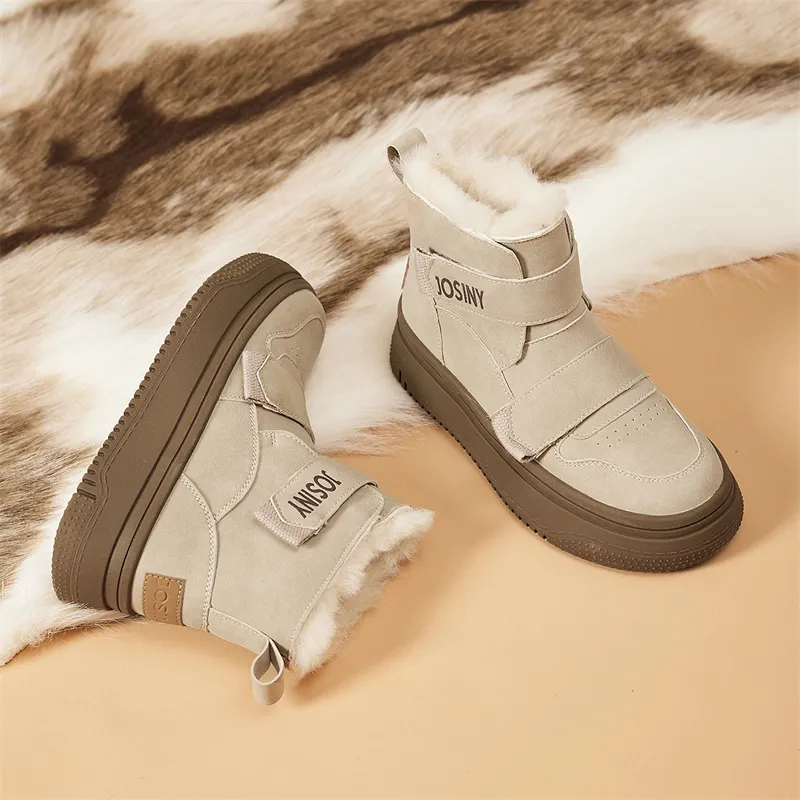 JOSINY Snow Boots Women's Brown/Apricot-8
