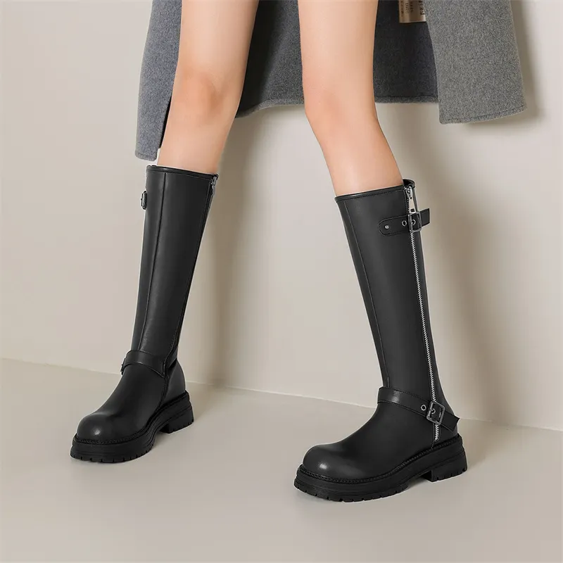 JOSINY Knee high Boots Women's Black-3