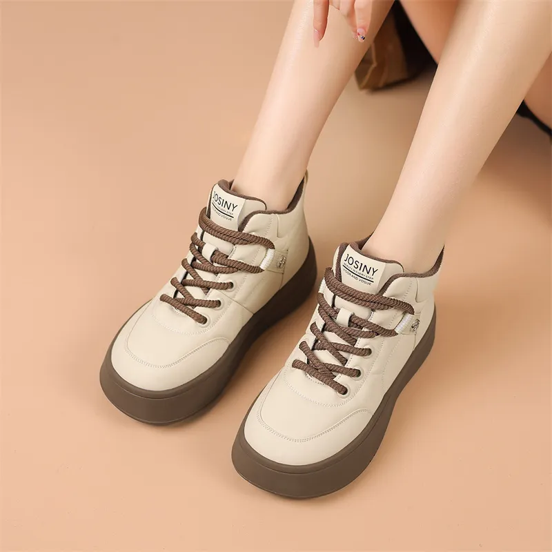 JOSINY Ankle Boots Women's Black/Beige/Brown/Ecru-4