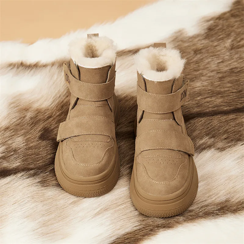 JOSINY Snow Boots Women's Brown/Apricot-4