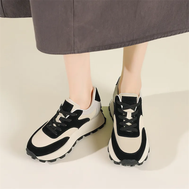 JOSINY Casual Shoes Women's Low Top Black/Khaki-6