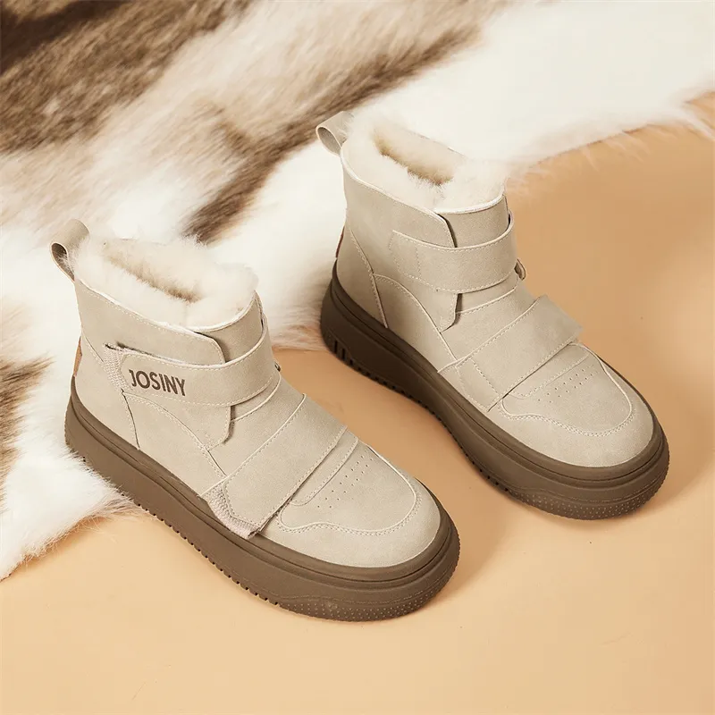 JOSINY Snow Boots Women's Brown/Apricot-9