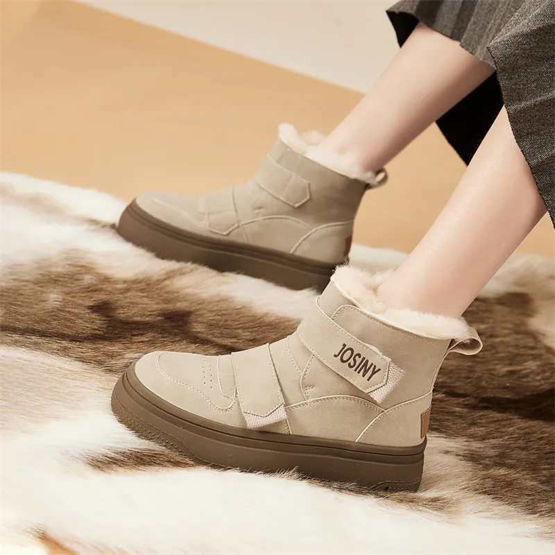JOSINY Snow Boots Women's Brown/Apricot-11