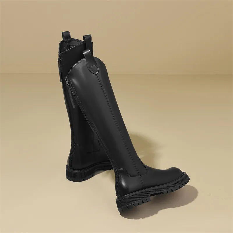 JOSINY Knee-high Boots 4cm Women's Black-8
