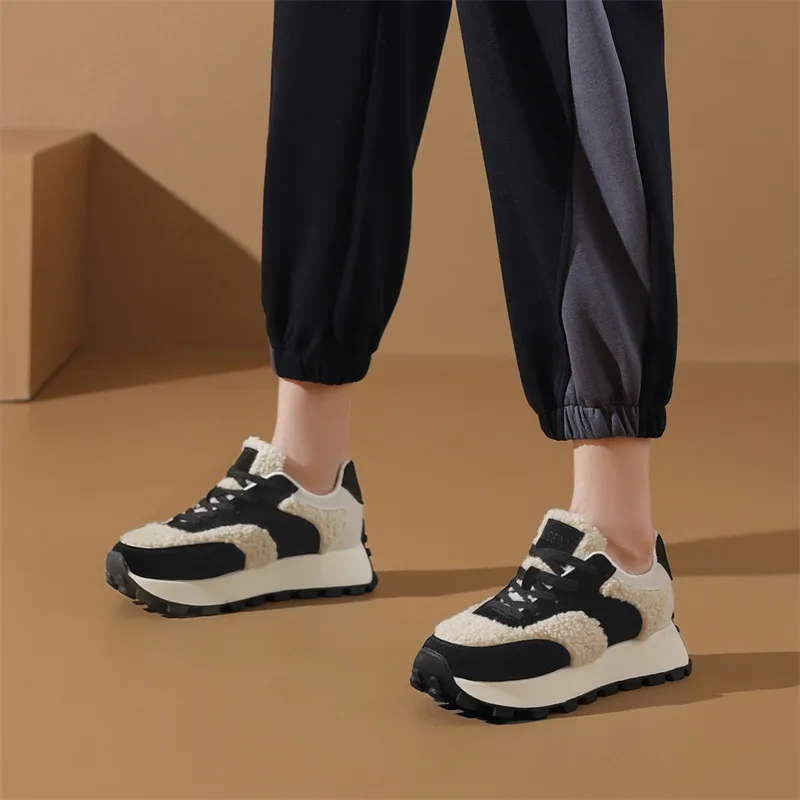 JOSINY Low Top Casual Shoes Women's Black Fleece-4