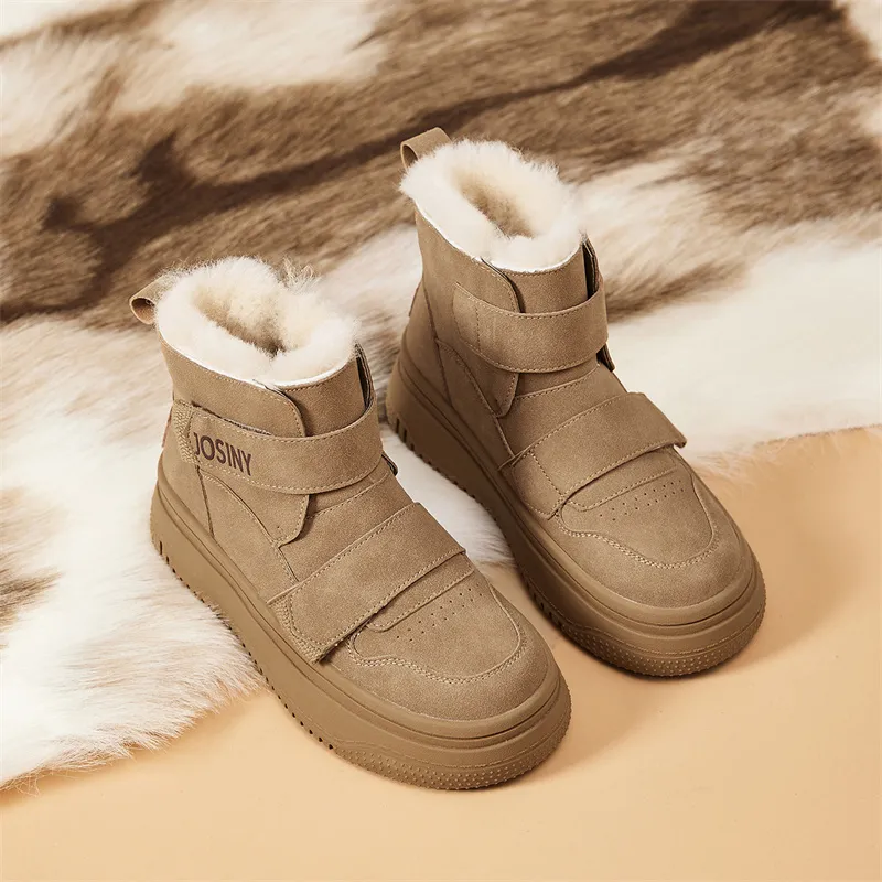 JOSINY Snow Boots Women's Brown/Apricot-5