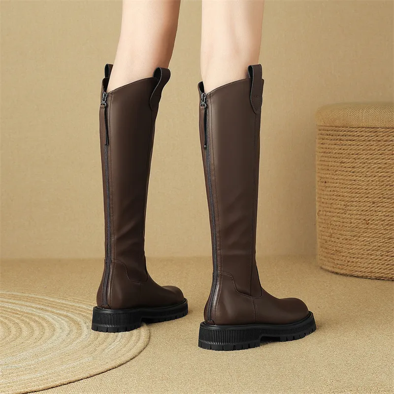 JOSINY Knee-high Boots 4cm Women's Black-16