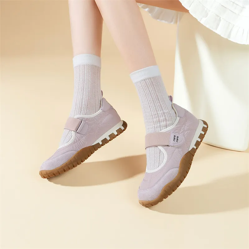 JOSINY Casual Shoes Women's Low Top Ecru/Light Purple-4