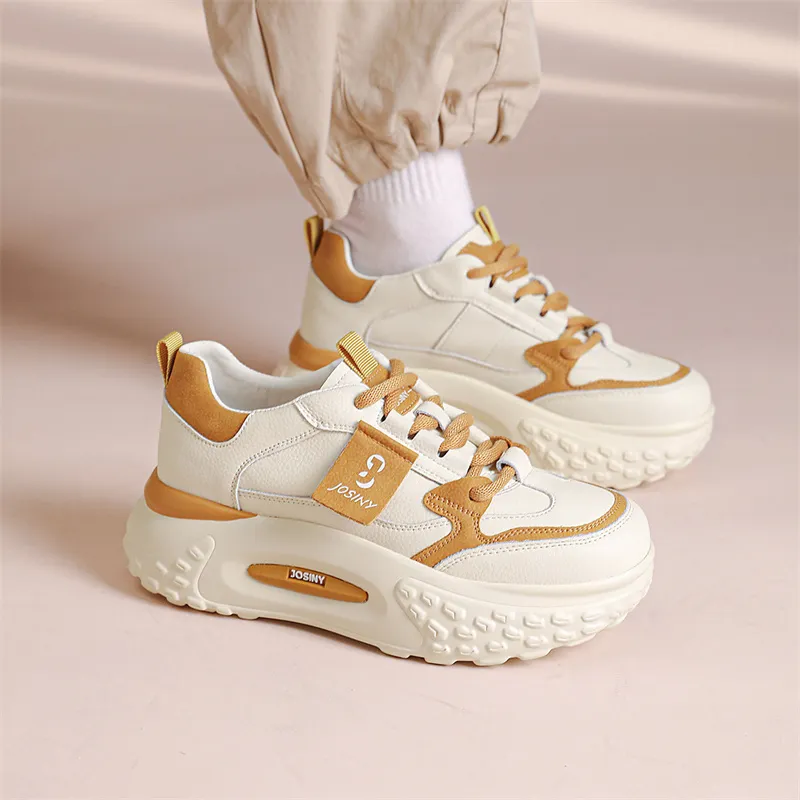 JOSINY Cushioning Height Increase Low Top Casual Shoes 5.5cm Women's-5