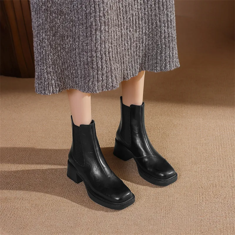 JOSINY Short Chelsea Boots 5.5cm Women's Black-5