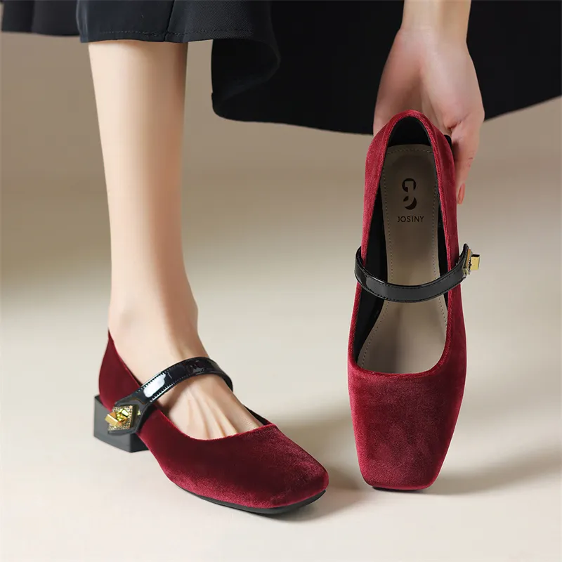 JOSINY High Heels Women's Black/Red/Ecru-23