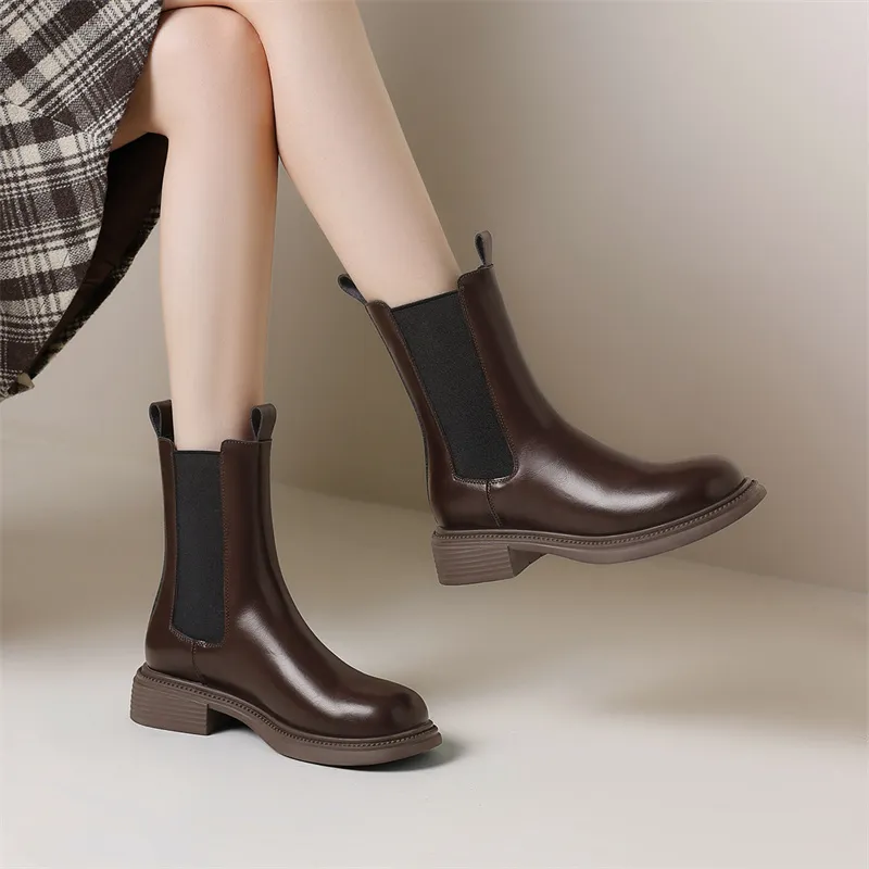 JOSINY Chelsea Boots Women's Brown-5