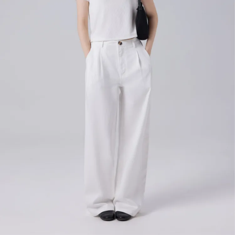 SPAO Casual Pants Women's Ivory White-4