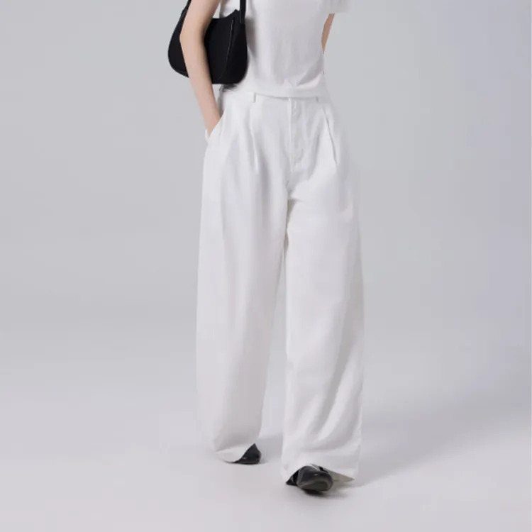 SPAO Casual Pants Women's Ivory White-3