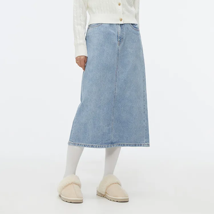SPAO Denim Long Skirts Women's-5