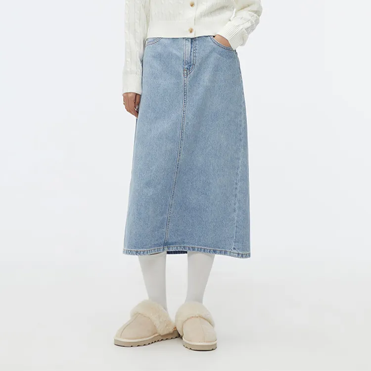 SPAO Denim Long Skirts Women's-6