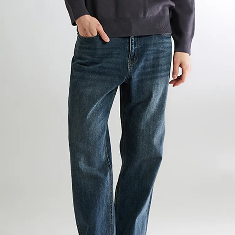 SPAO Jeans Men Denim Dark Blue-4