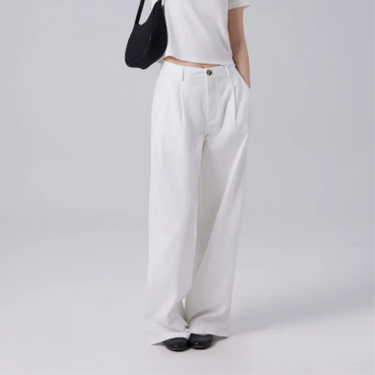 SPAO Casual Pants Women's Ivory White-2