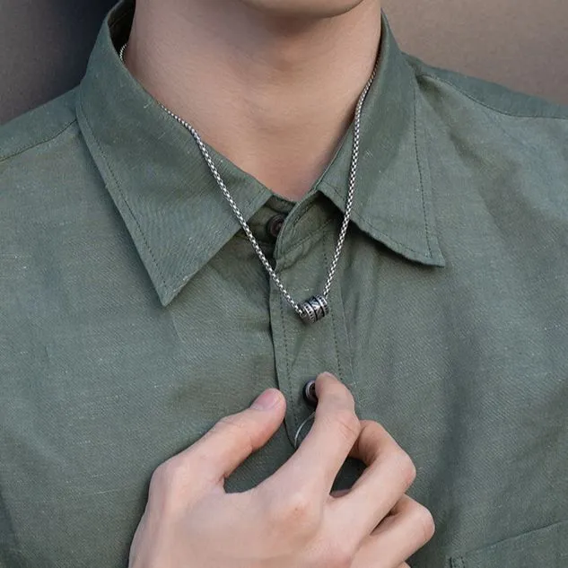 EMPORIO ARMANI Stainless Steel Necklaces Men's Black-1