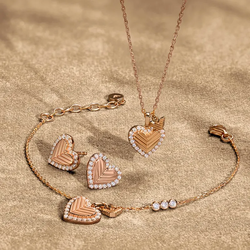 EMPORIO ARMANI 925 Sterling Silver Necklaces Women's Rose Gold-3