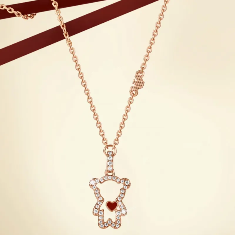 EMPORIO ARMANI 14K Rose Gold Plated Brass Pendant Necklace-4