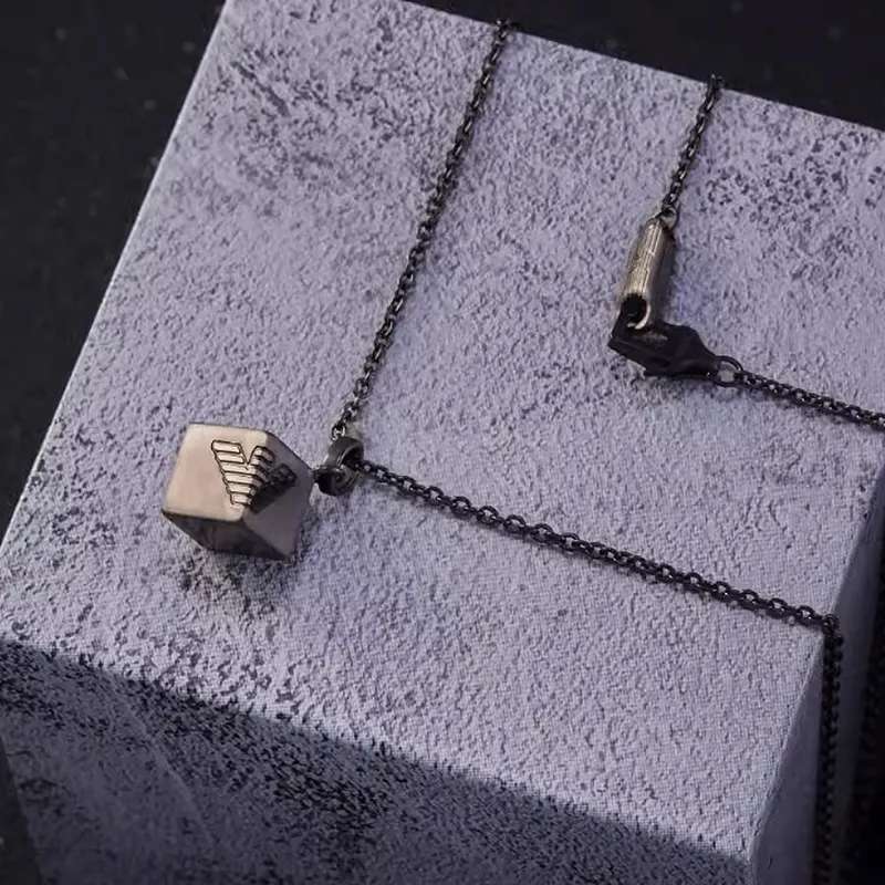 EMPORIO ARMANI Steel Necklaces Men's Premium Gray-1