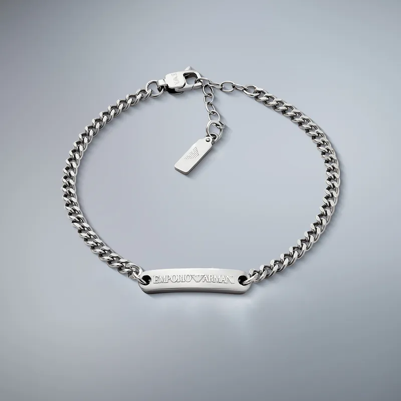 EMPORIO ARMANI Stainless Steel Bracelets Men's Silver-5