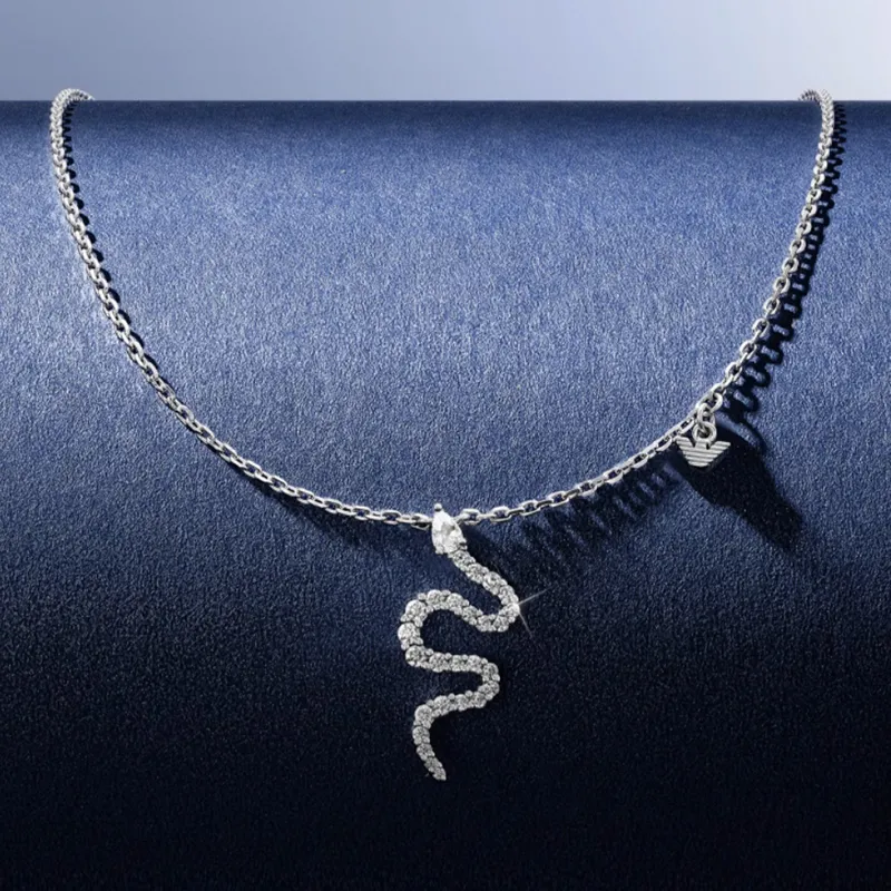 EMPORIO ARMANI S925 Silver Necklaces Women's Silver-1