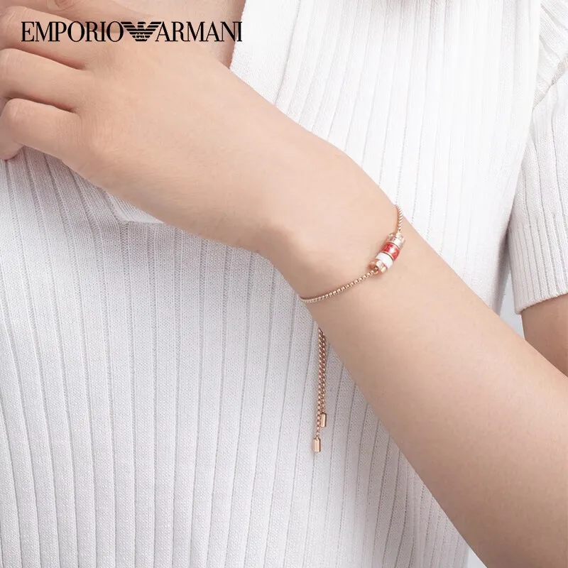 EMPORIO ARMANI Stainless Steel, Rhinestone Bracelets Women's-1