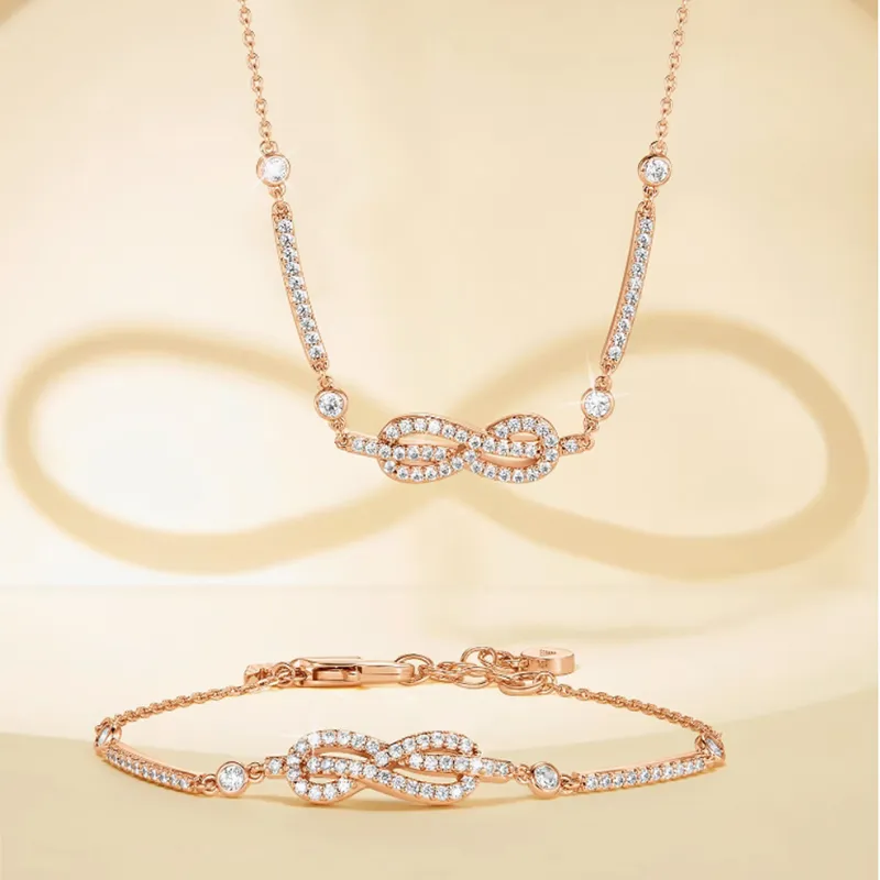 EMPORIO ARMANI Aluminum Alloy Zircon Bracelets Women's Rose Gold-1