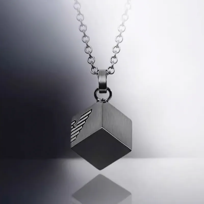 EMPORIO ARMANI Steel Necklaces Men's Premium Gray-4