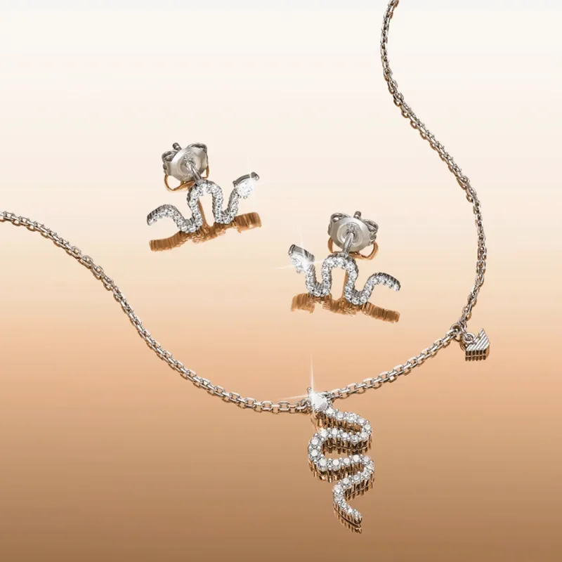 EMPORIO ARMANI S925 Silver Necklaces Women's Silver-3