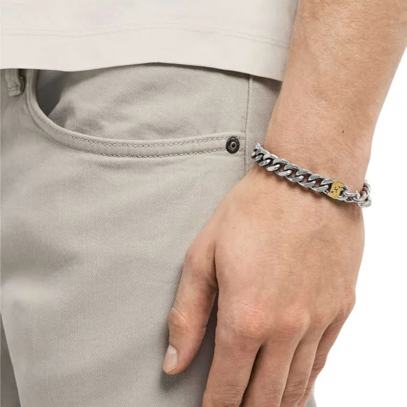 EMPORIO ARMANI Stainless Steel Bracelets Men's Silver-1
