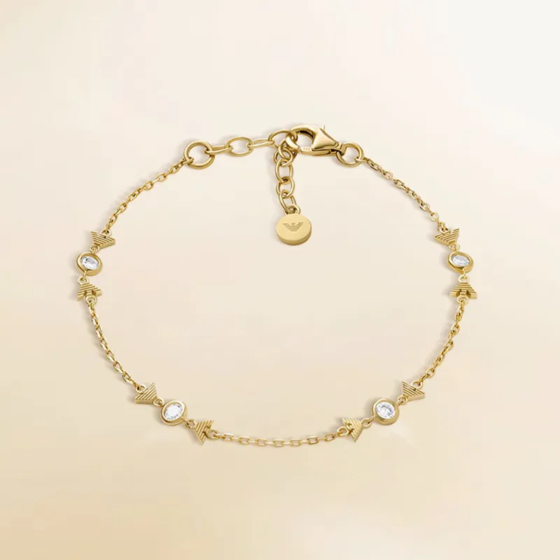EMPORIO ARMANI 925 Sterling Silver Bracelets Women's Gold-1