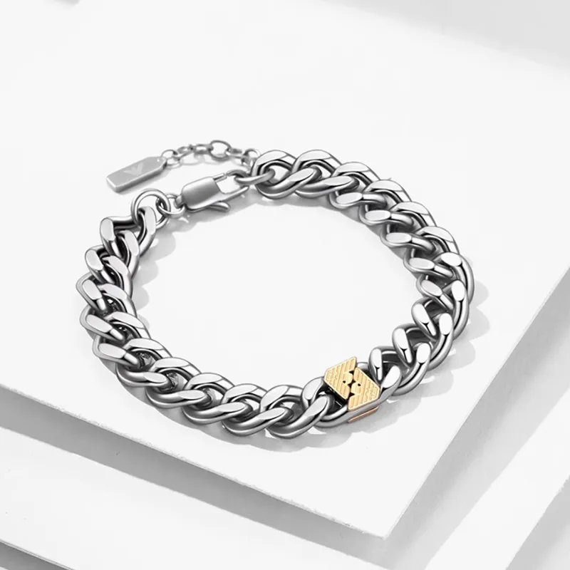 EMPORIO ARMANI Stainless Steel Bracelets Men's Silver-3