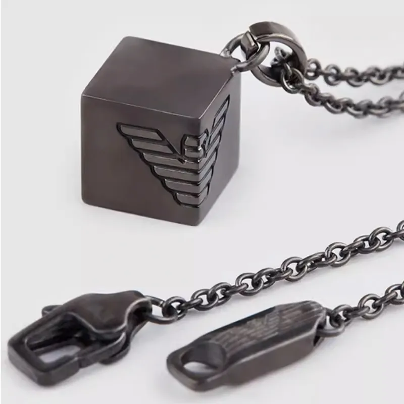 EMPORIO ARMANI Steel Necklaces Men's Premium Gray-3