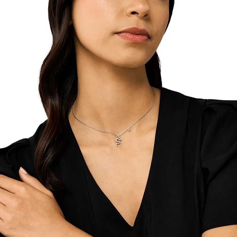 EMPORIO ARMANI S925 Silver Necklaces Women's Silver-5