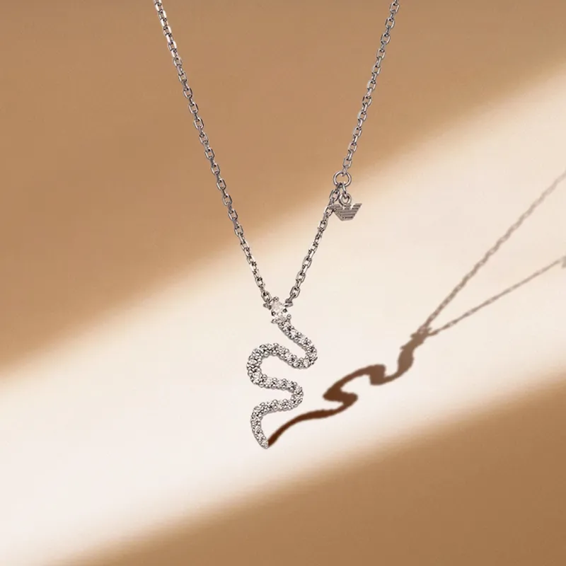 EMPORIO ARMANI S925 Silver Necklaces Women's Silver-4