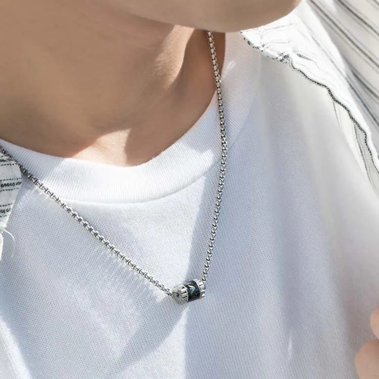 EMPORIO ARMANI Stainless Steel Necklaces Men's Black-2