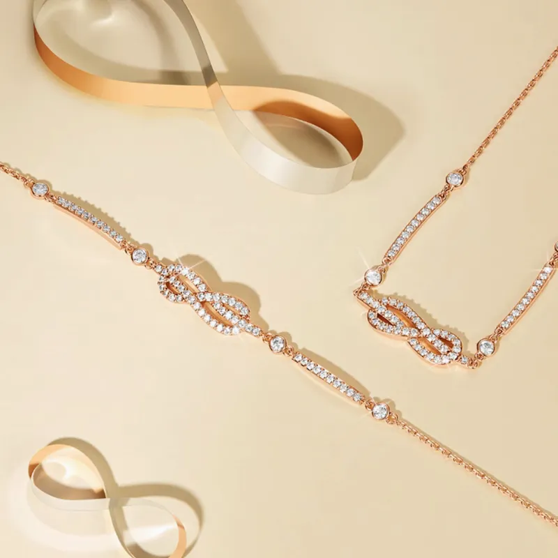 EMPORIO ARMANI Aluminum Alloy Zircon Bracelets Women's Rose Gold-3