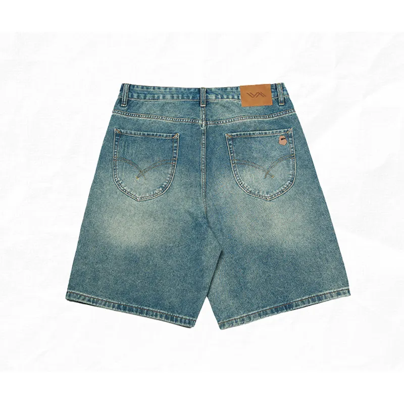 Fingercrox Denim Shorts Unisex Blue-1