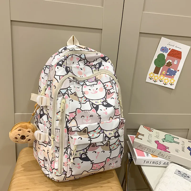 Xuan Xi Nylon Backpack Regular Unisex White-4