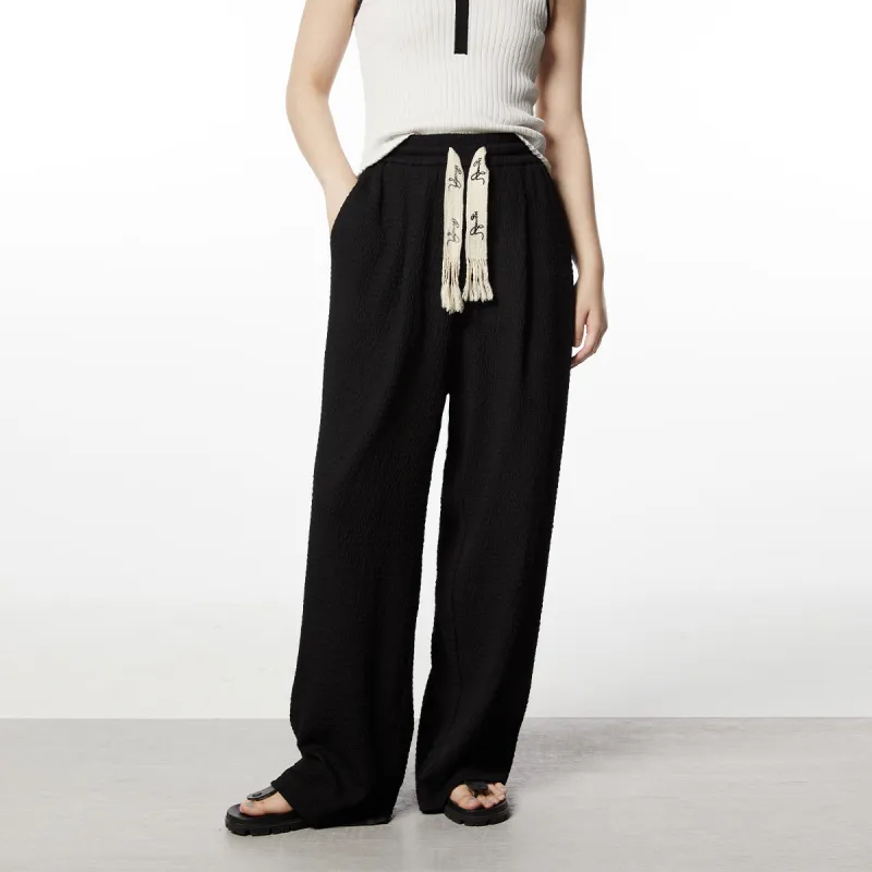 Jinggu Casual Pants Women's Slimming Black-7