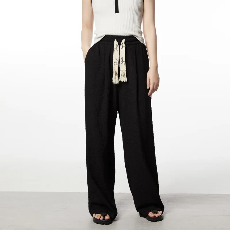 Jinggu Casual Pants Women's Slimming Black-5