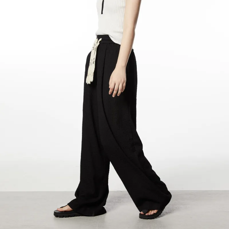 Jinggu Casual Pants Women's Slimming Black-6