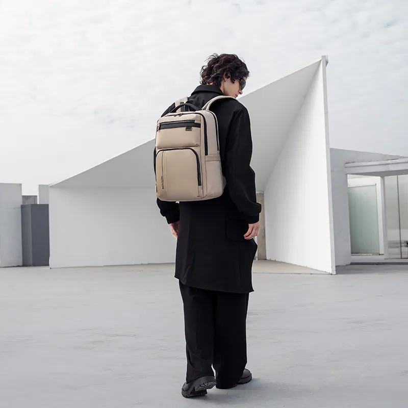 ARCTIC HUNTER Nylon Backpack Men's Black/Khaki-9