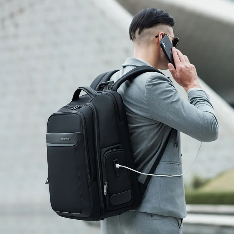 ARCTIC HUNTER Polyester Backpack Large Size Men's Black/Gray/Blue-3